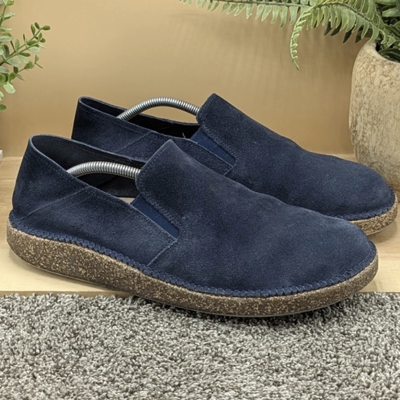 Birkenstock Callan 45 Mens Size 12 Blue Suede LeatherSlip-On Shoes Casual